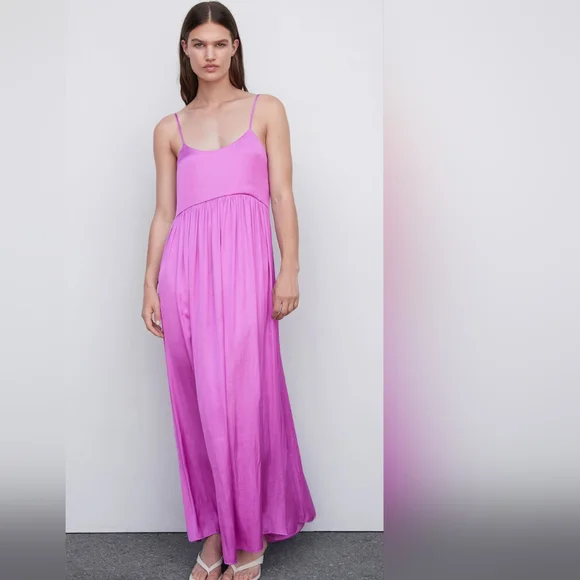 🔥Last 1🔥MANGO Satin maxi dress - Picture 4 of 8